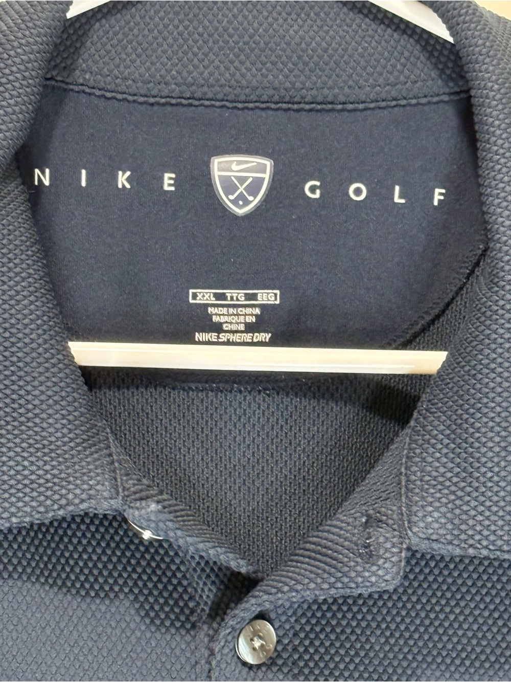 Nike Golf Navy Textured Polo-Style Shirt Jacket